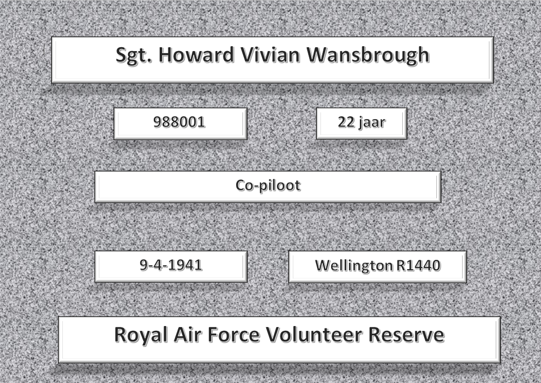 Sgt. H.V. Wansbrough, 988001 , Wellington R1440