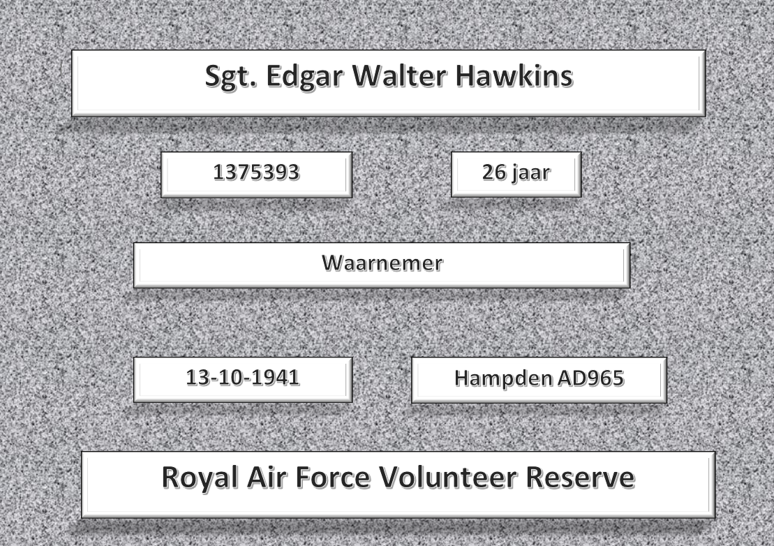 Sgt. E.W. Hawkins, 1375393, Hampden AD965