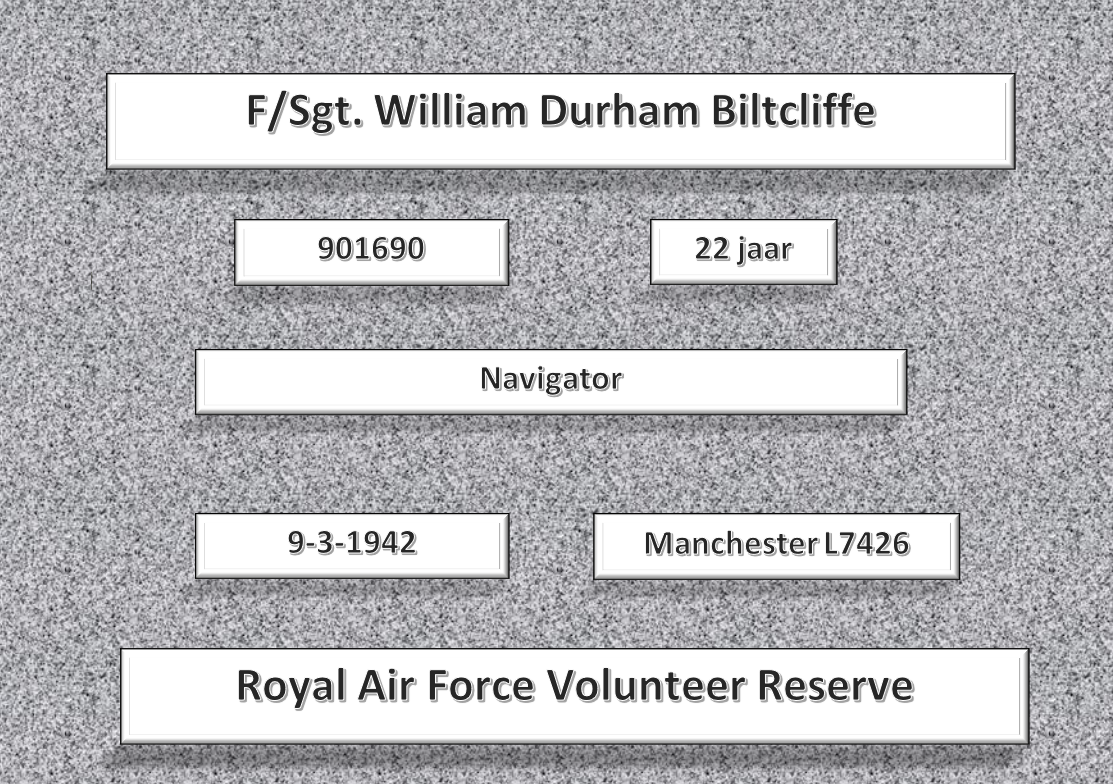 F/Sgt. W.D. Biltcliffe, 901690, Manchester L7426
