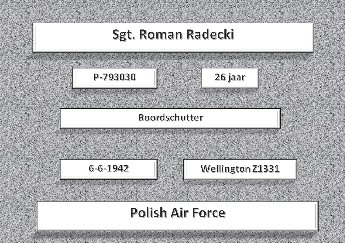 Sgt. R. Radecki, P-793030, Wellington Z1331
