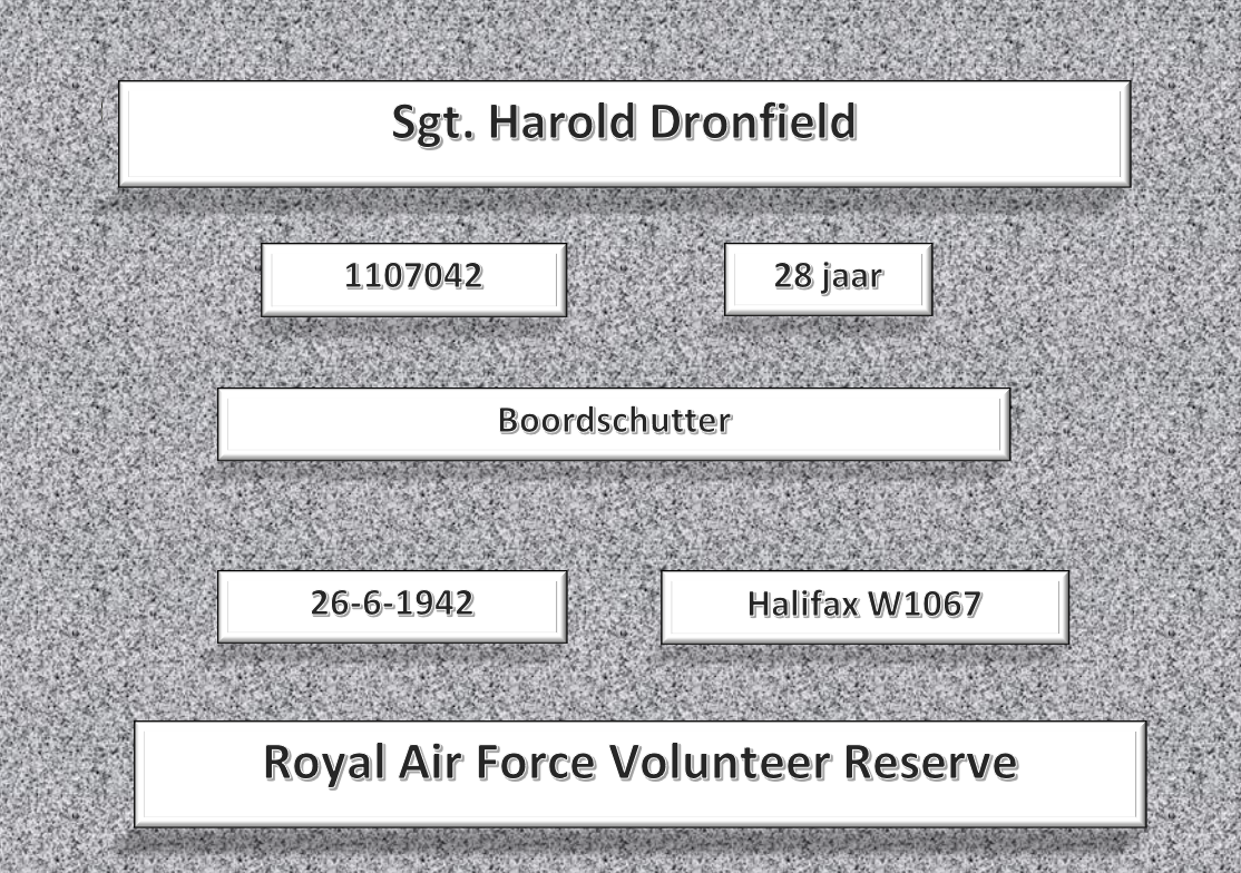 Sgt. H. Dronfield, 1107042, Halifax W1067