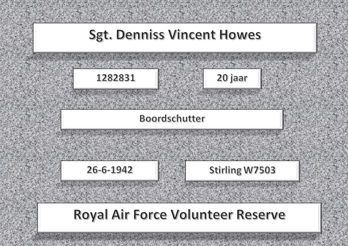 Sgt. D.V. Howes, 1282831, Stirling W7503