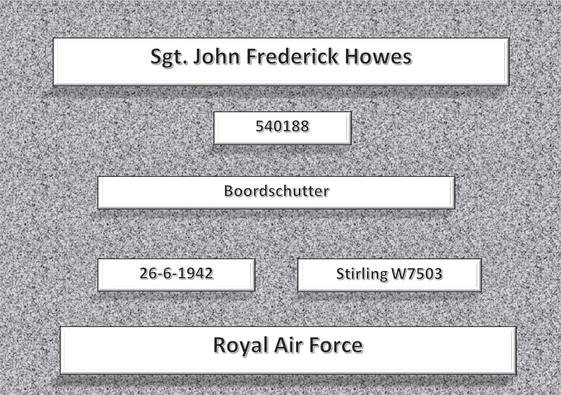 Sgt. J.F. Howes, 540188, Stirling W7503