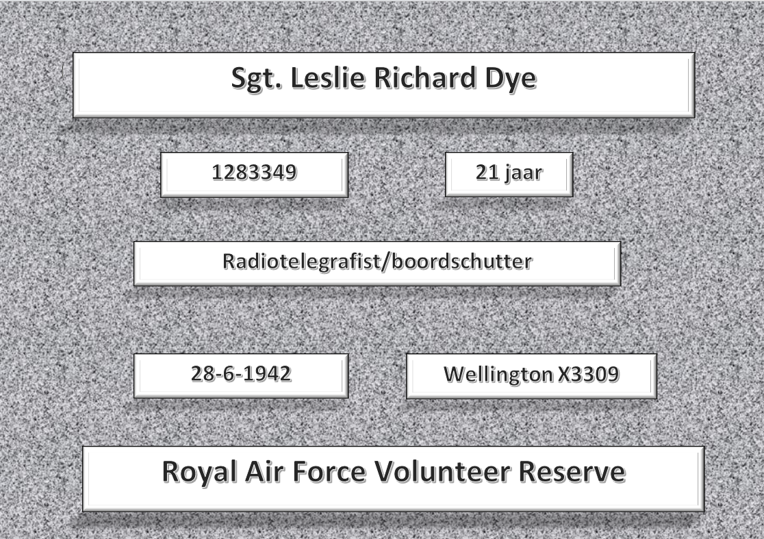 Sgt. L.R. Dye, 1283349, Wellington X3309